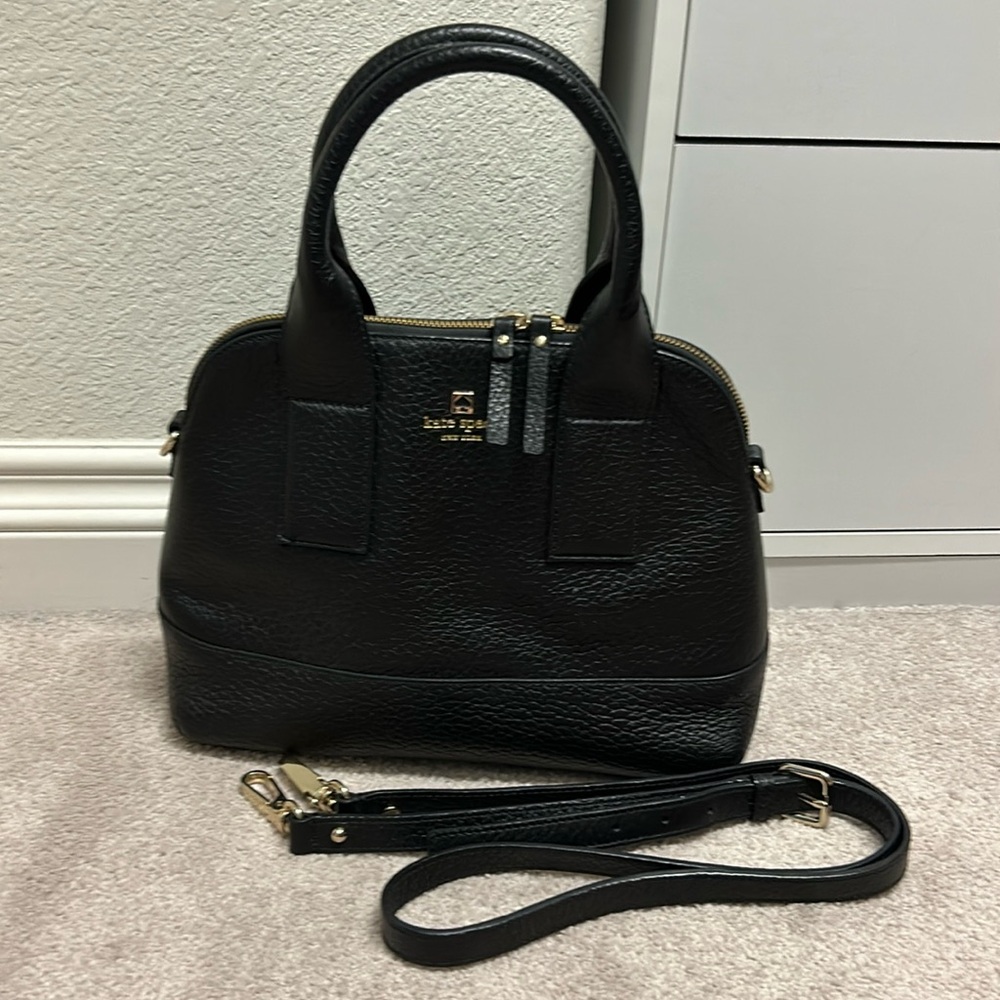 GUC Kate Spade Southport Avenue Small Jenny Black Leather Bag Crossbody Satchel